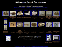 Tablet Screenshot of fossils.com.au